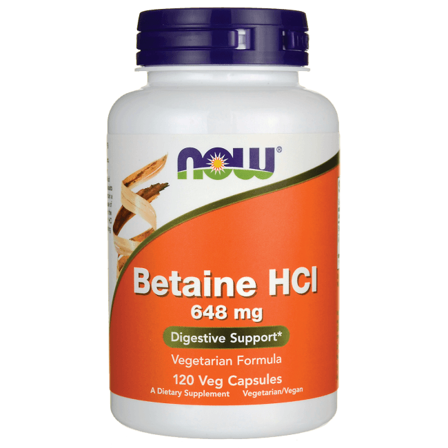 Betaine HCl, 120 piezas, Now. Suplementos especiales. 