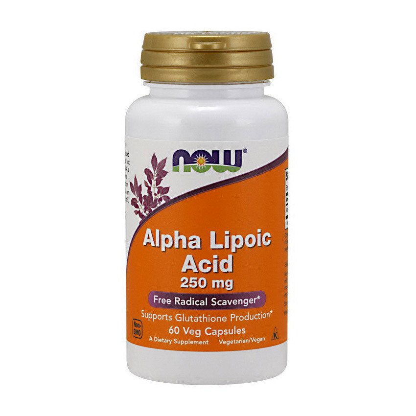 Now Альфа-липоевая кислота Now Foods Alpha Lipoic Acid 250 mg (60 капсул) нау фудс, , 60 