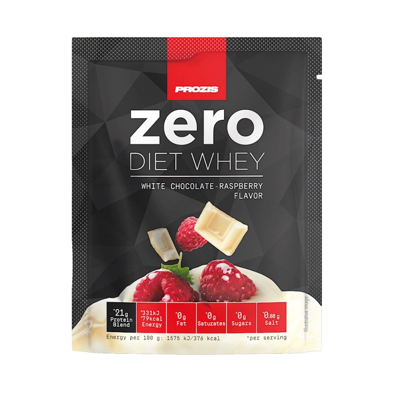 Протеин Prozis Zero Diet Whey, 21 грамм Белый шоколад-малина,  мл, Prozis. Протеин. Набор массы Восстановление Антикатаболические свойства 