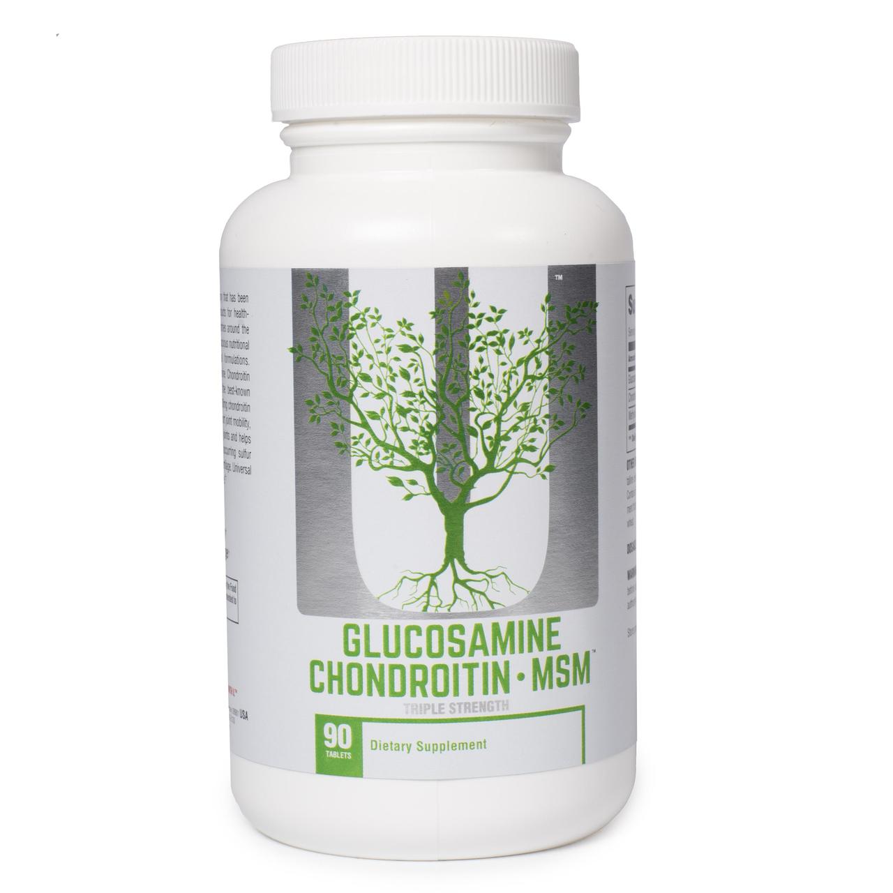 Глюкозамин хондроитин МСМ Universal Glucosamine Chondroitin MSM (90 т) юниверсал,  мл, Universal Nutrition. Хондропротекторы. Поддержание здоровья Укрепление суставов и связок 