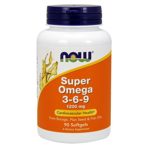 Жирні кислоти NOW Foods Super Omega 3-6-9 1200 mg 90 Softgels,  ml, Now. Omega 3 (Fish Oil). General Health Ligament and Joint strengthening Skin health CVD Prevention Anti-inflammatory properties 