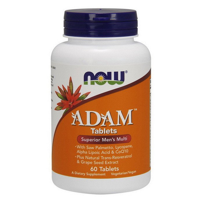 Витамины для мужчин Now Foods Foods Adam (60 таб) нау фудс адам,  мл, Now. Витамины и минералы. Поддержание здоровья Укрепление иммунитета 