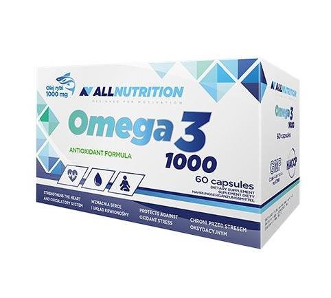 Жирные кислоты AllNutrition Omega 3 1000, 60 капсул,  ml, AllNutrition. Grasas. General Health 