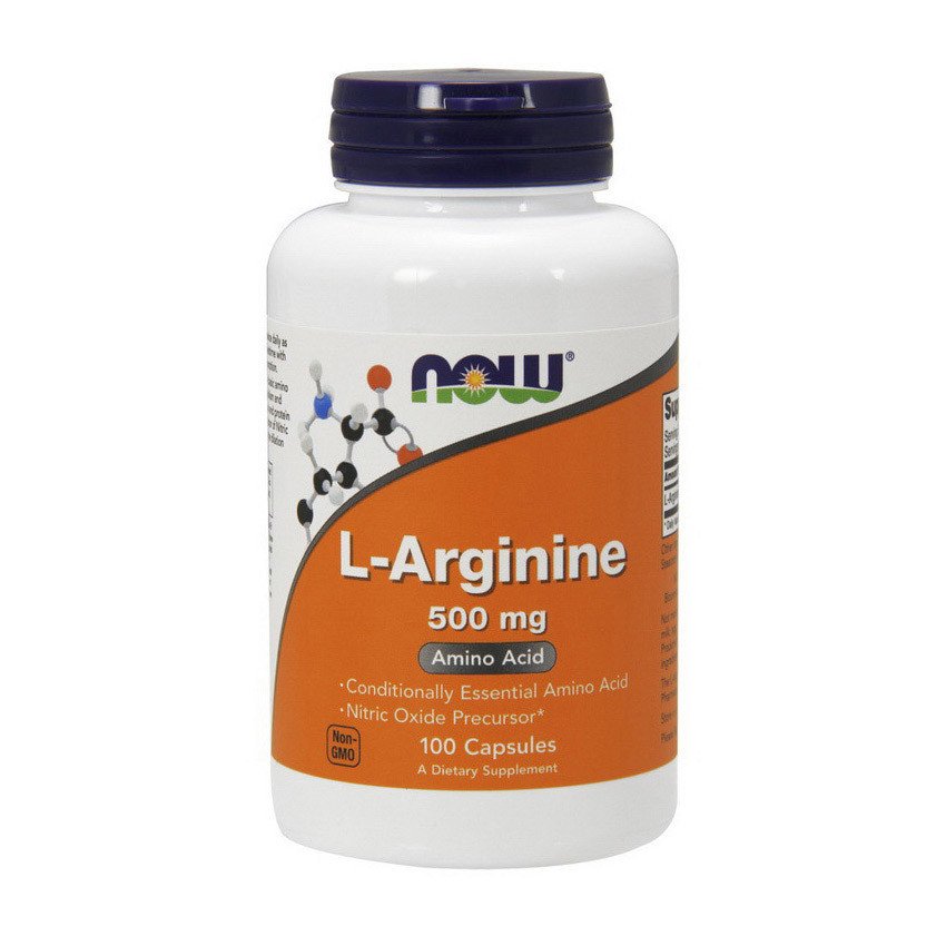 Now Л-Аргинин Now Foods Arginine 500 mg (100 капсул) нау фудс, , 100 