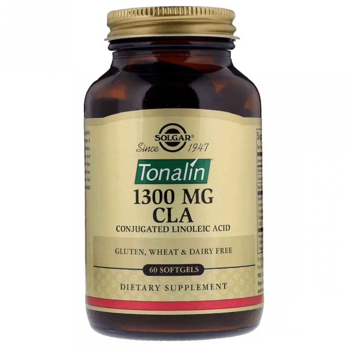 Конъюгированная линолевая кислота Solgar Tonalin CLA 1300 mg 60 Softgels,  ml, Solgar. Fat Burner. Weight Loss Fat burning 