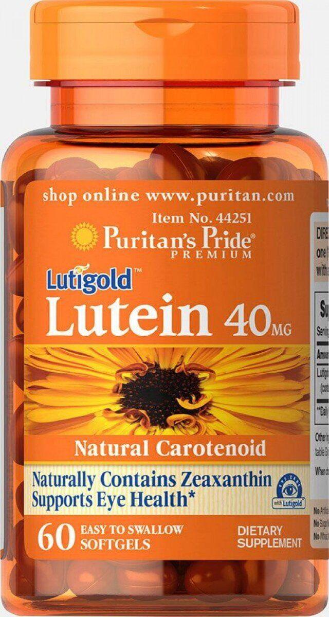 Харчова добавка Puritan's Pride Lutein 40 mg with Zeaxanthin 60 Softgels,  ml, Puritan's Pride. Special supplements. 