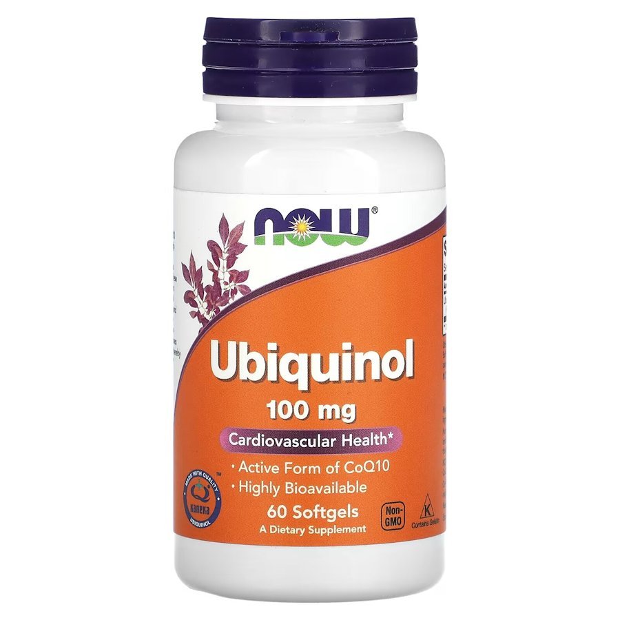 Натуральная добавка NOW Ubiquinol 100 mg, 60 капсул,  мл, Now. Hатуральные продукты. Поддержание здоровья 