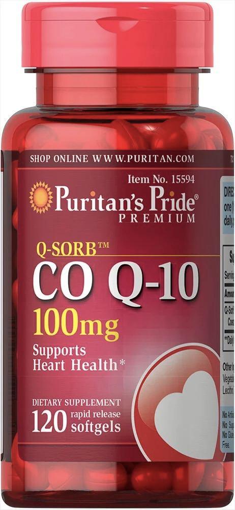 Коензим Puritan's Pride CO Q-10 100 mg 120 softgels,  ml, Puritan's Pride. Suplementos especiales. 