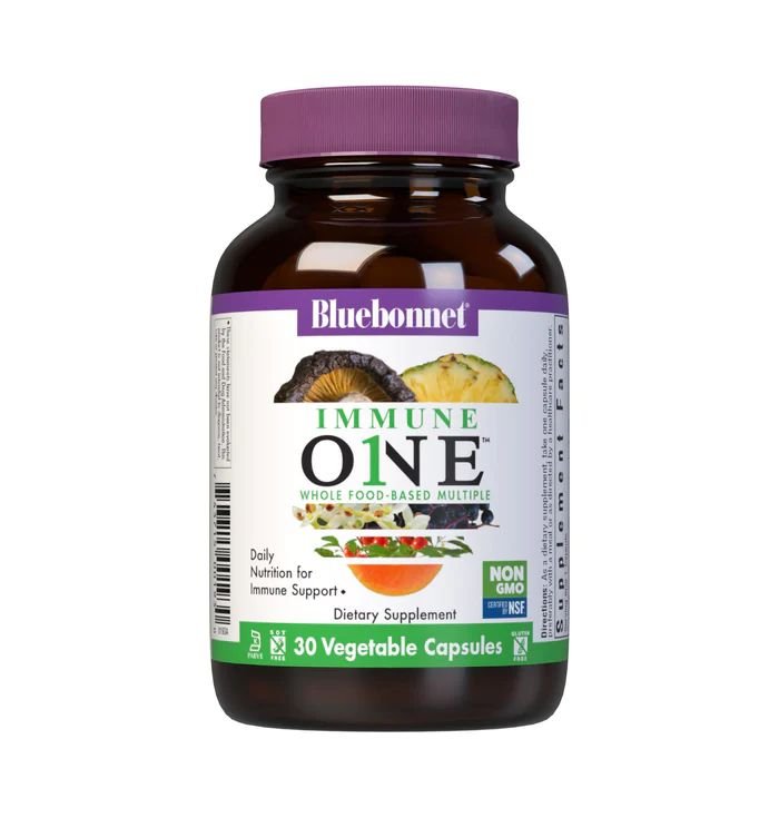Bluebonnet Nutrition Витамины и минералы Bluebonnet Immune One Whole Food-Based Multiple, 30 вегакапсул, , 