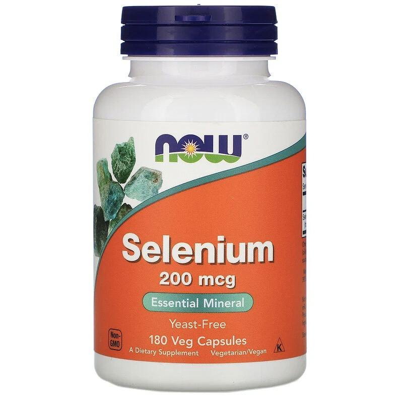 Харчова добавка NOW Foods Selenium 200 mcg 180 VCaps,  ml, Now. Special supplements. 