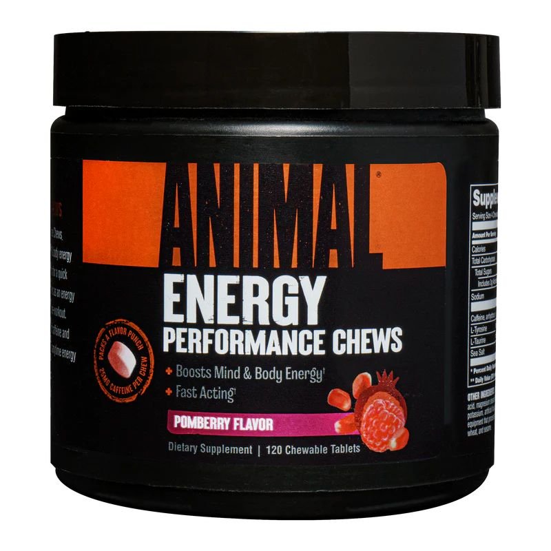 Universal Nutrition Предтренировочный комплекс Universal Animal Energy, 120 жевательных таблеток Гранат, ,