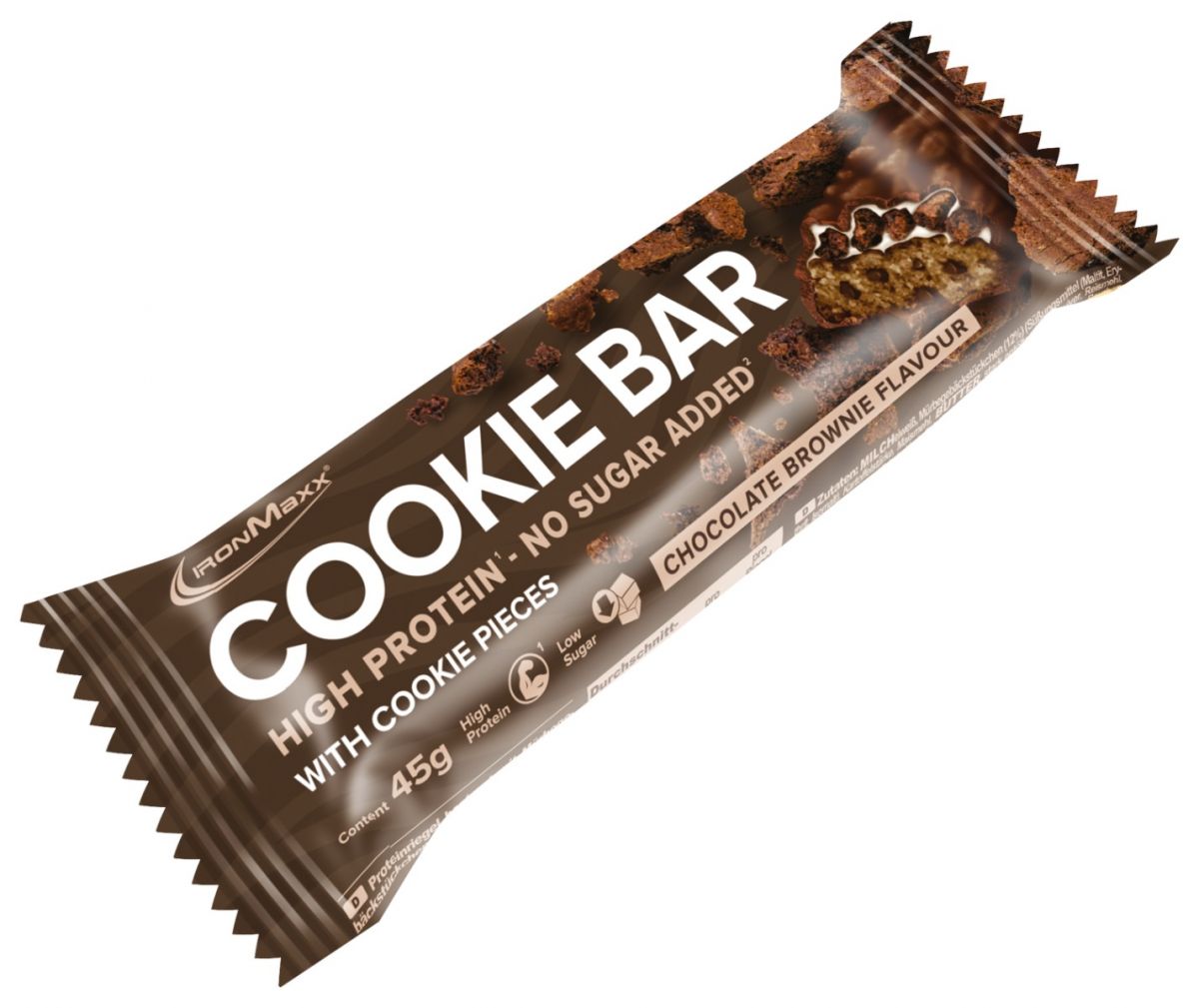 Батончик IronMaxx Cookie Bar, 45 грамм Шоколадный брауни,  мл, IronMaxx. Батончик. 