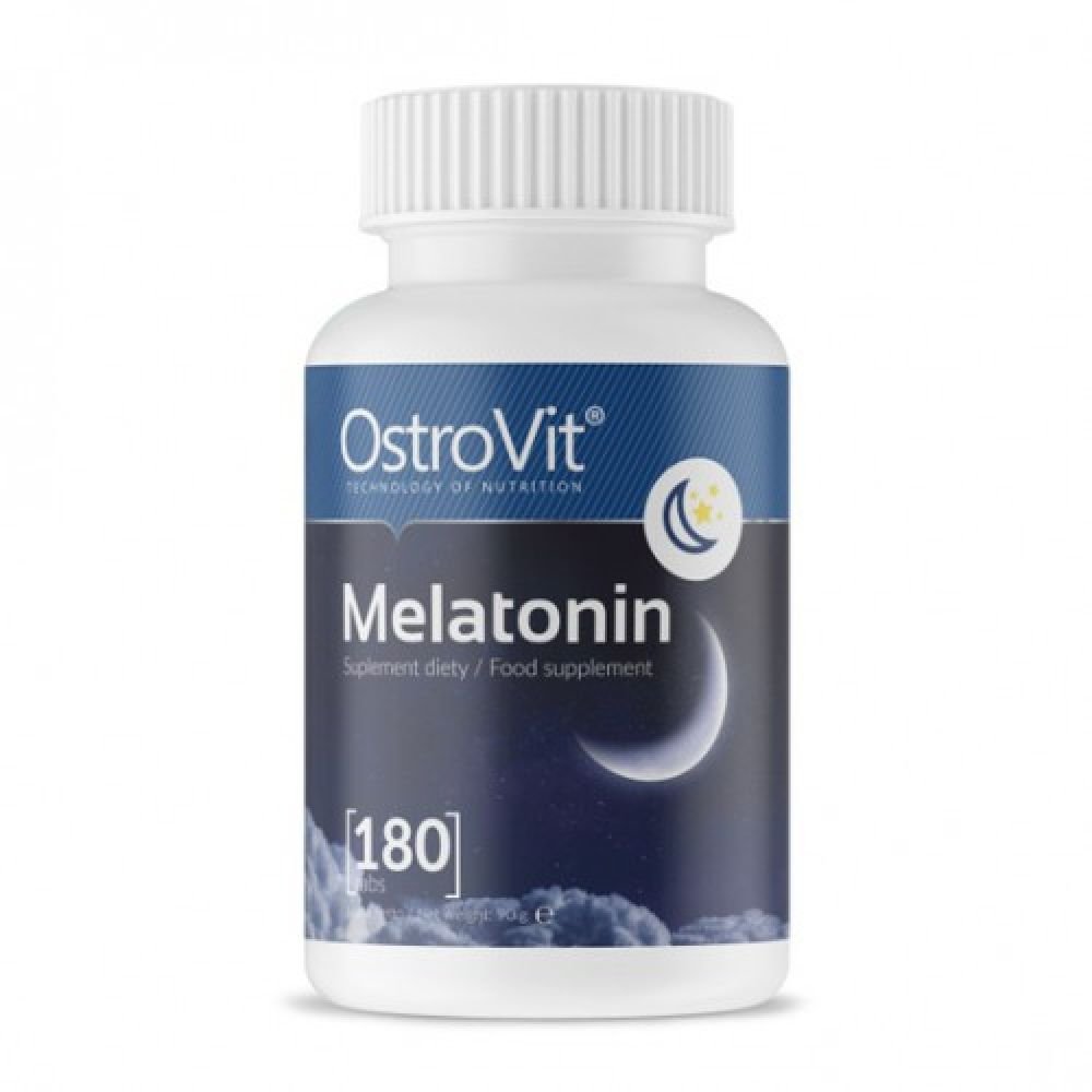 Melatonin 1 mg, 180 шт, OstroVit. Мелатонин. Улучшение сна Восстановление Укрепление иммунитета Поддержание здоровья 