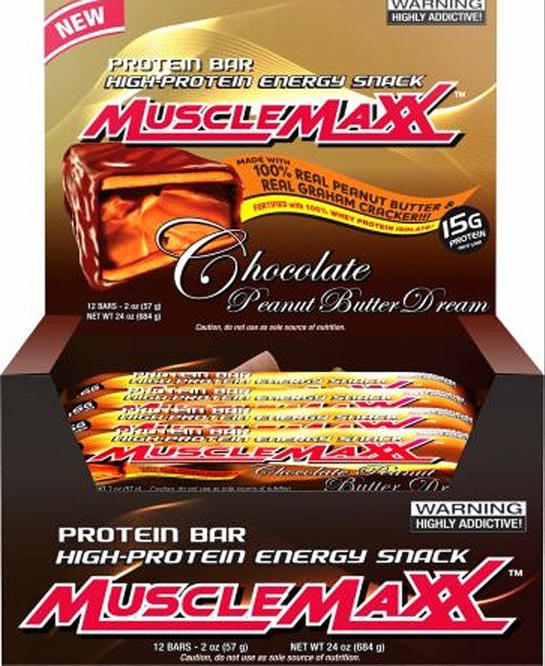 MuscleMaxx Protein Bar, 12 шт, AllMax. Батончик. 
