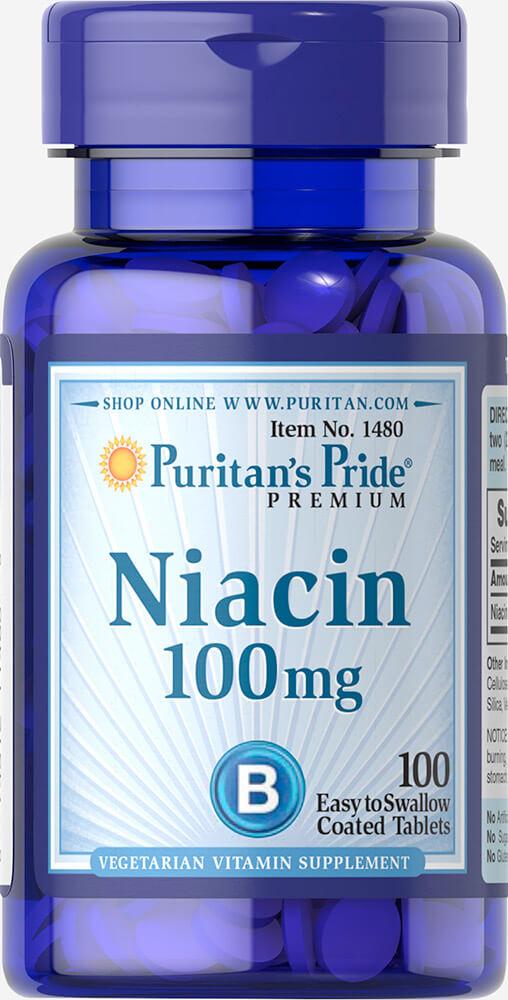 Puritan's Pride Niacin 100 mg100 Tablets, , 100 