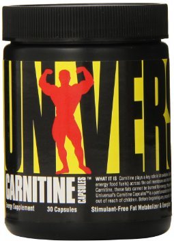 Carnitine Capsules, 30 piezas, Universal Nutrition. L-carnitina. Weight Loss General Health Detoxification Stress resistance Lowering cholesterol Antioxidant properties 