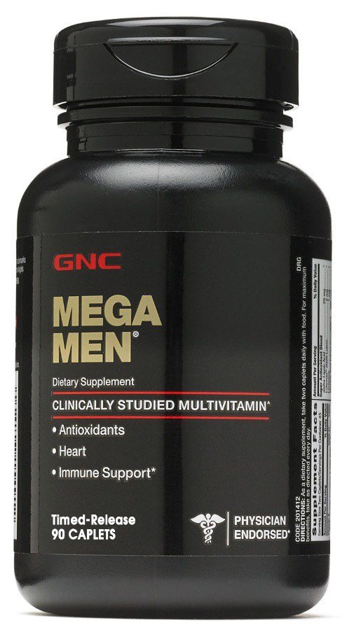 Витамины и минералы GNC Mega Men, 90 каплет,  ml, GNC. Vitamins and minerals. General Health Immunity enhancement 