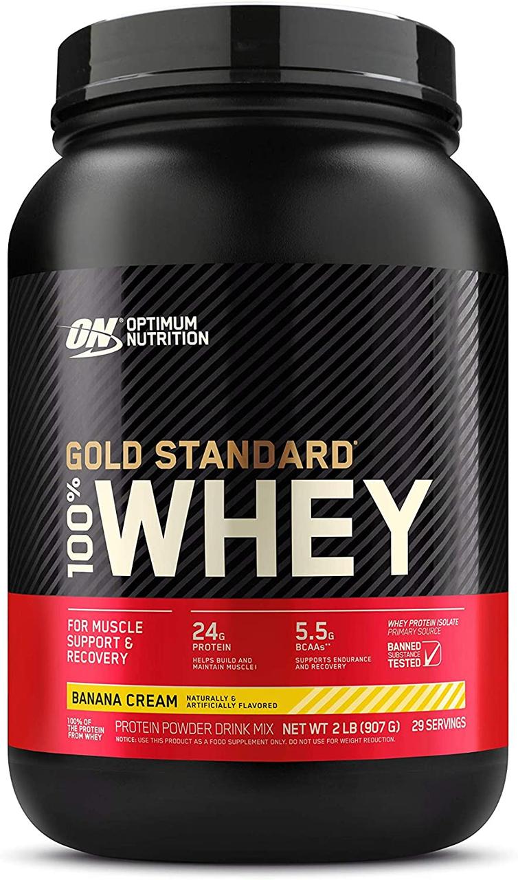 Optimum Nutrition Сывороточный протеин изолят Optimum Nutrition 100% Whey Gold Standard (0,9 кг) оптимум вей голд стандарт banana cream, , 0.9 