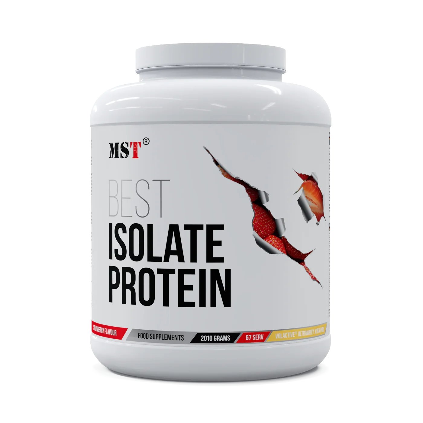 Протеин MST Best Isolate Protein, 2.01 кг Клубника,  ml, MST Nutrition. Protein. Mass Gain recovery Anti-catabolic properties 