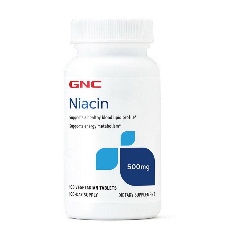 GNC Ниацин GNC Niacin 500 mg 100 таблеток, , 