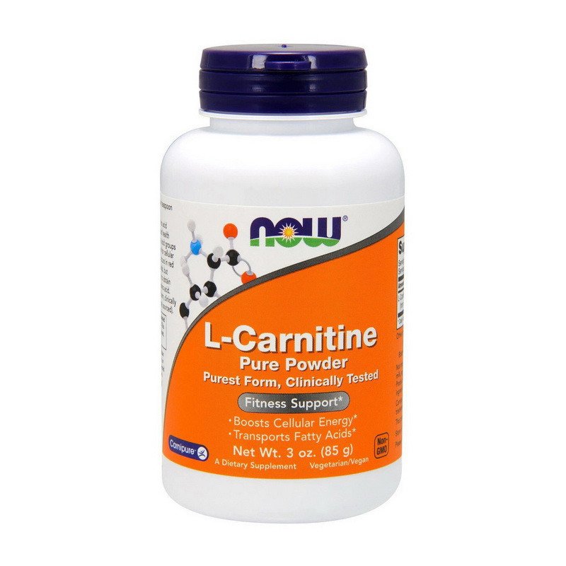 Л-карнитин Now Foods L-Carnitine pure powder (85 g) нау фудс,  мл, Now. L-карнитин. Снижение веса Поддержание здоровья Детоксикация Стрессоустойчивость Снижение холестерина Антиоксидантные свойства 