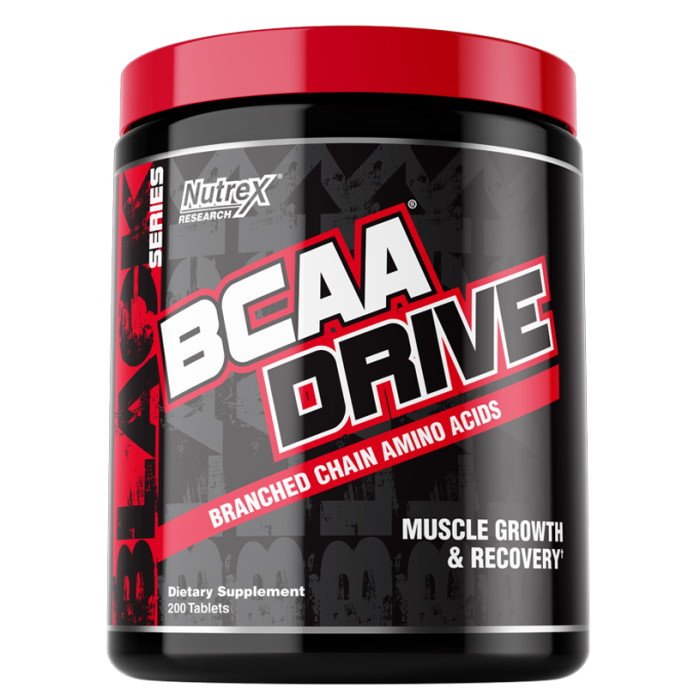 BCAA Nutrex Research BCAA Drive Black, 200 таблеток,  ml, Nutrex Research. BCAA. Weight Loss recovery Anti-catabolic properties Lean muscle mass 