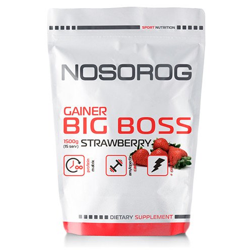 Nosorog Гейнер для набора массы Nosorog Gainer Big Boss (1,5 кг) носорог биг босс клубника, , 1.5 