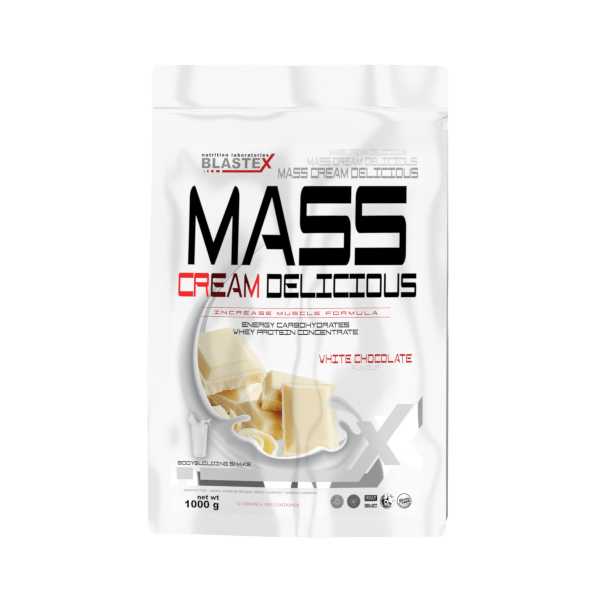 Mass Cream Delicious, 1000 г, Blastex. Гейнер. Набор массы Энергия и выносливость Восстановление 