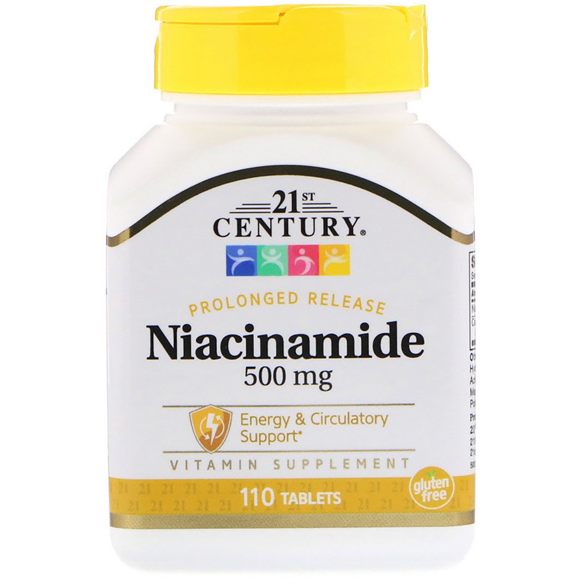 Ниацинамид, 500 мг, 21st Century, 110 таблеток,  мл, 21st Century. Витамин B. Поддержание здоровья 