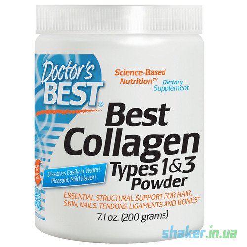 Коллаген Doctor's BEST Collagen Powder (200 г) unflavored доктор бест,  ml, Doctor's BEST. Collagen. General Health Ligament and Joint strengthening Skin health 