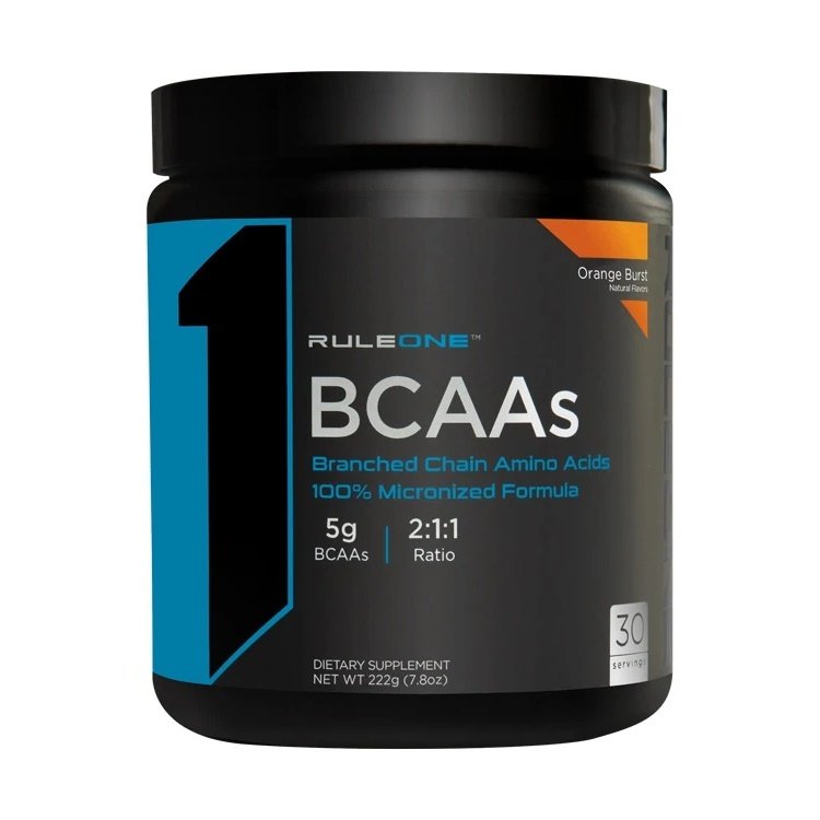BCAA Rule 1 BCAA, 30 порций Апельсин (222 грамм),  ml, Rule One Proteins. BCAA. Weight Loss recuperación Anti-catabolic properties Lean muscle mass 
