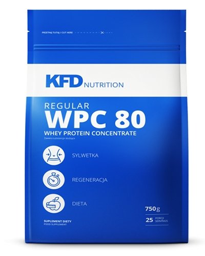 Regular WPC 80, 750 г, KFD Nutrition. Сывороточный концентрат. Набор массы Восстановление Антикатаболические свойства 
