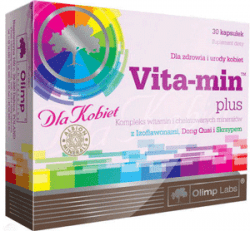 Vita-min Plus For Women, 30 шт, Olimp Labs. Витаминно-минеральный комплекс. Поддержание здоровья Укрепление иммунитета 