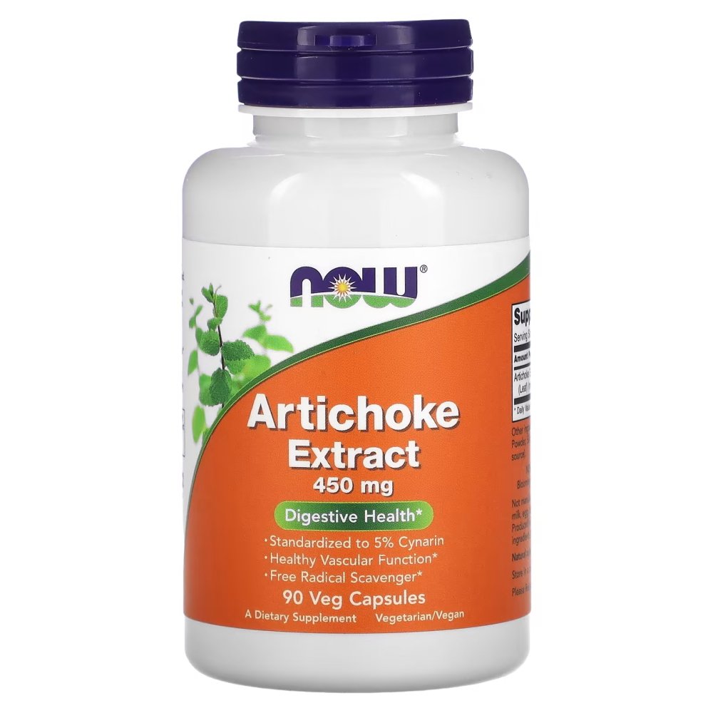 Натуральная добавка NOW Artichoke Extract 450 mg, 90 вегакапсул,  мл, Now. Hатуральные продукты. Поддержание здоровья 