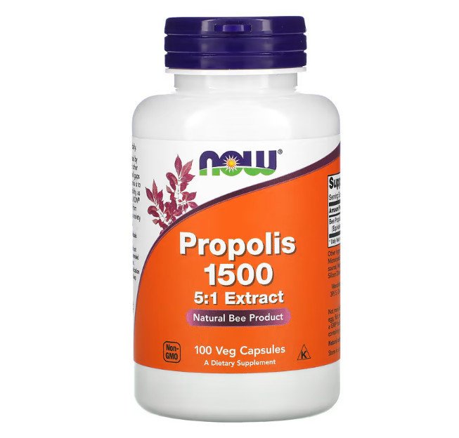 NOW Foods Propolis 1500 100 Veg Caps,  ml, Now. Special supplements. 