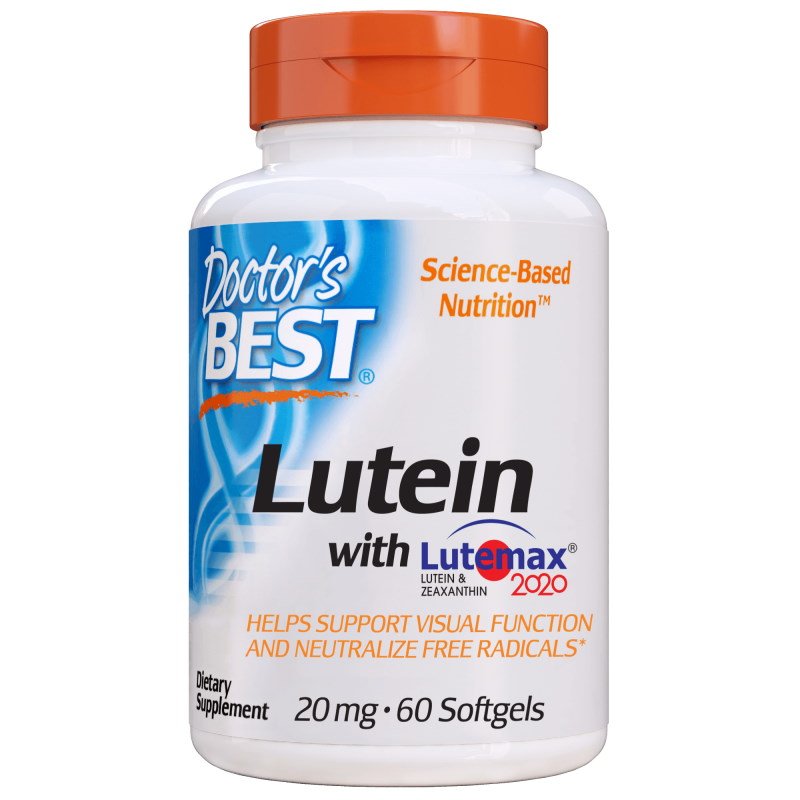 Натуральная добавка Doctor's Best Lutein with Lutemax 2020, 60 вегакапсул,  мл, Doctor's BEST. Hатуральные продукты. Поддержание здоровья 