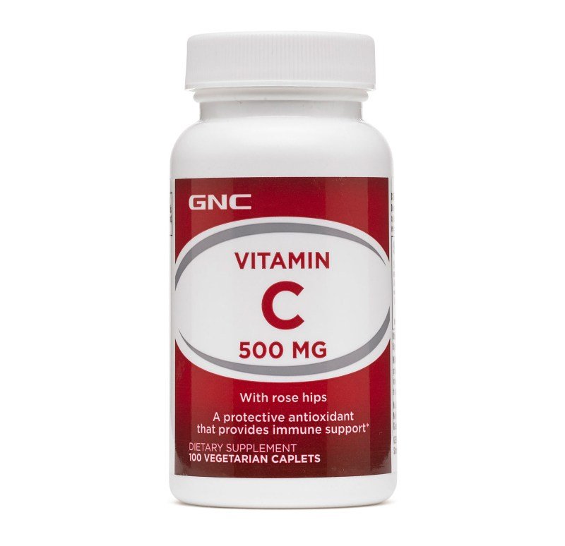Витамины и минералы GNC Vitamin C 500 Rose Hips, 100 каплет,  мл, GNC. Витамины и минералы. Поддержание здоровья Укрепление иммунитета 