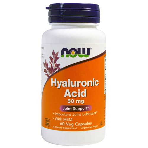 NOW Hyaluronic Acid with MSM 60 капс Без вкуса,  ml, Now. Hyaluronic Acid. General Health 