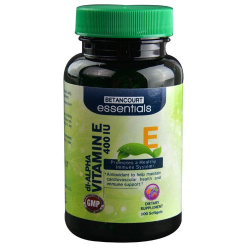 Vitamin E 400 IU, 100 шт, Betancourt. Витамин E. Поддержание здоровья Антиоксидантные свойства 