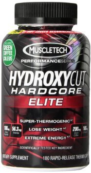 Hydroxycut Hardcore Elite, 180 piezas, MuscleTech. Termogénicos. Weight Loss Fat burning 