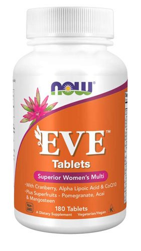 NOW EVE Women's Multiple Vitamin Tablets  180 таб Без вкуса,  мл, Now. Витамины и минералы. Поддержание здоровья Укрепление иммунитета 
