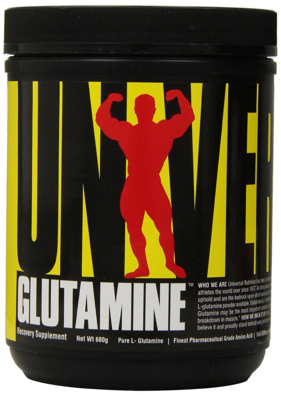 Glutamine powder, 600 g, Universal Nutrition. Glutamina. Mass Gain recuperación Anti-catabolic properties 