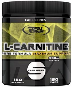L-Carnitine, 150 шт, Real Pharm. L-карнитин. Снижение веса Поддержание здоровья Детоксикация Стрессоустойчивость Снижение холестерина Антиоксидантные свойства 