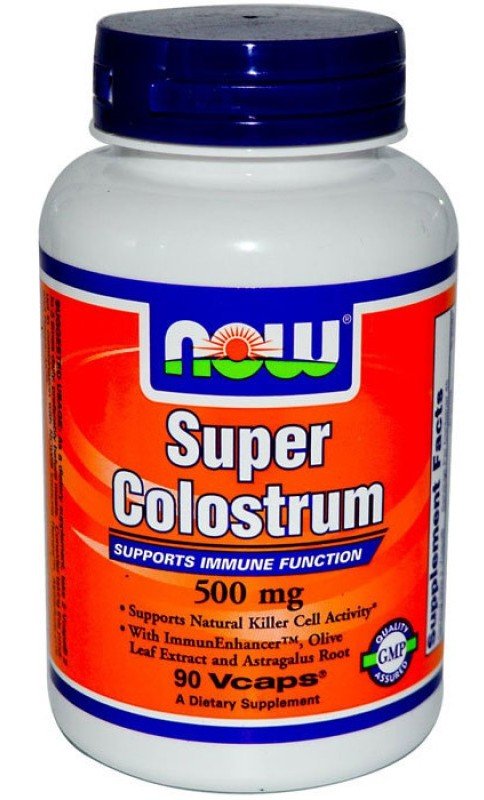 Colostrum 500 mg, 90 шт, Now. Спец препараты. 