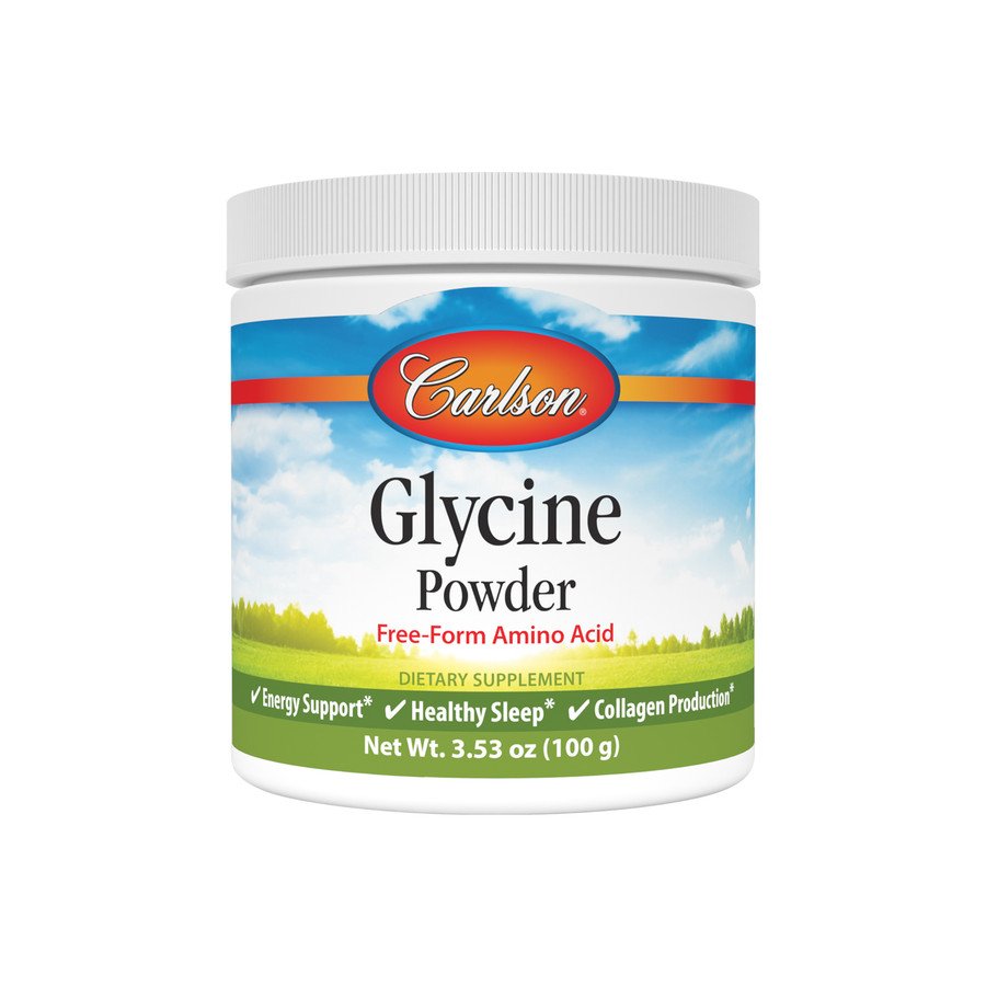 Аминокислота Carlson Labs Glycine Powder, 100 грамм,  мл, Carlson Labs. Аминокислоты. 