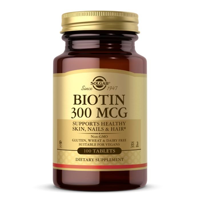 Витамины и минералы Solgar Biotin 300 mcg, 100 таблеток,  ml, Solgar. Vitamins and minerals. General Health Immunity enhancement 