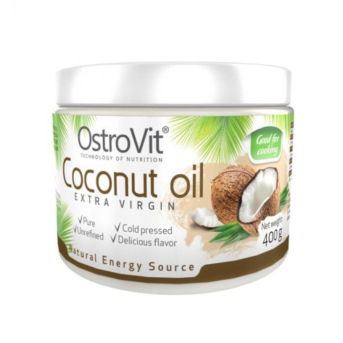 Ostrovit Coconut Oil Extra Virgin нерафінована кокосова олія 400 g,  мл, OstroVit. Заменитель питания. 