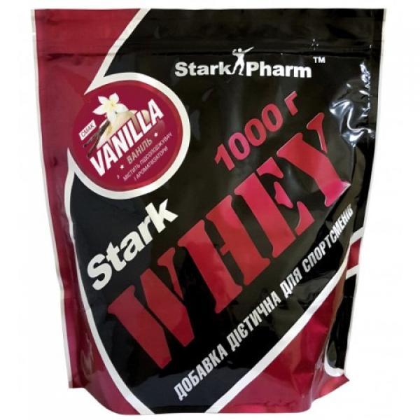 Сывороточный протеин концентрат Stark Pharm Whey (1 кг) Старк фарм Vanilla,  мл, Stark Pharm. Сывороточный концентрат. Набор массы Восстановление Антикатаболические свойства 