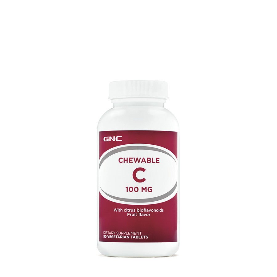 Витамины и минералы GNC Chewable C 100 mg, 90 вегатаблеток,  мл, GNC. Витамины и минералы. Поддержание здоровья Укрепление иммунитета 