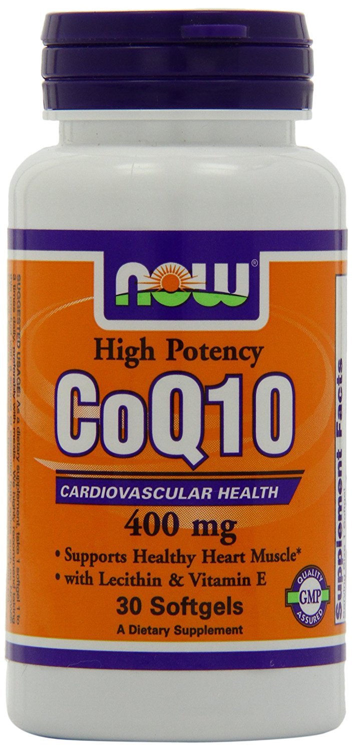 CoQ10 400 mg, 30 piezas, Now. Coenzym Q10. General Health Antioxidant properties CVD Prevention Exercise tolerance 